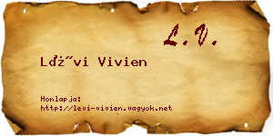 Lévi Vivien névjegykártya